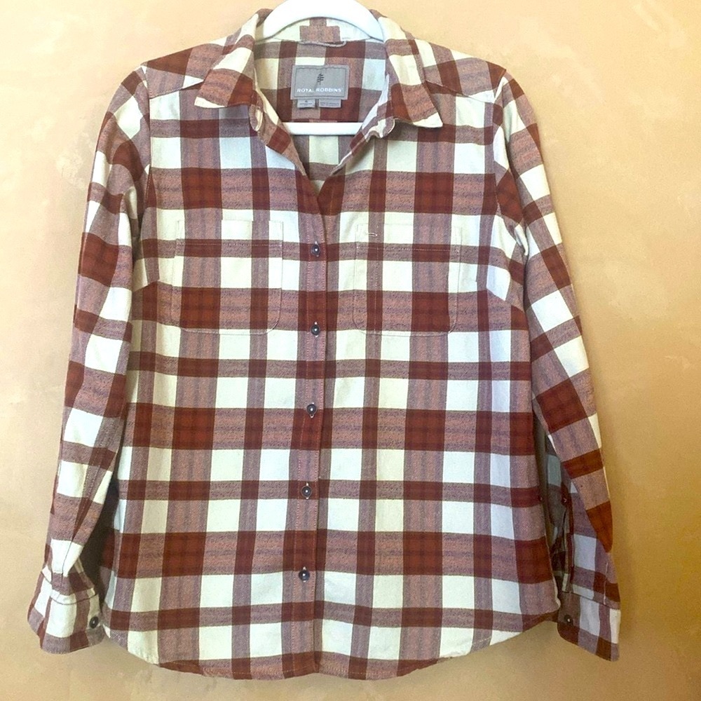 ROYAL ROBBINS WOMEN'S LONG SLEEVE ORGANIC COTTON FLANNEL S